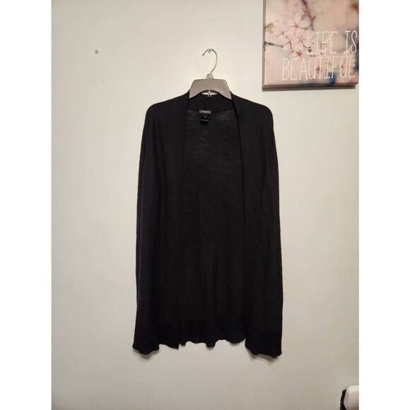Ann Taylor size L Merino Wool Blend Cardigan Sweater Black - Picture 1 of 4